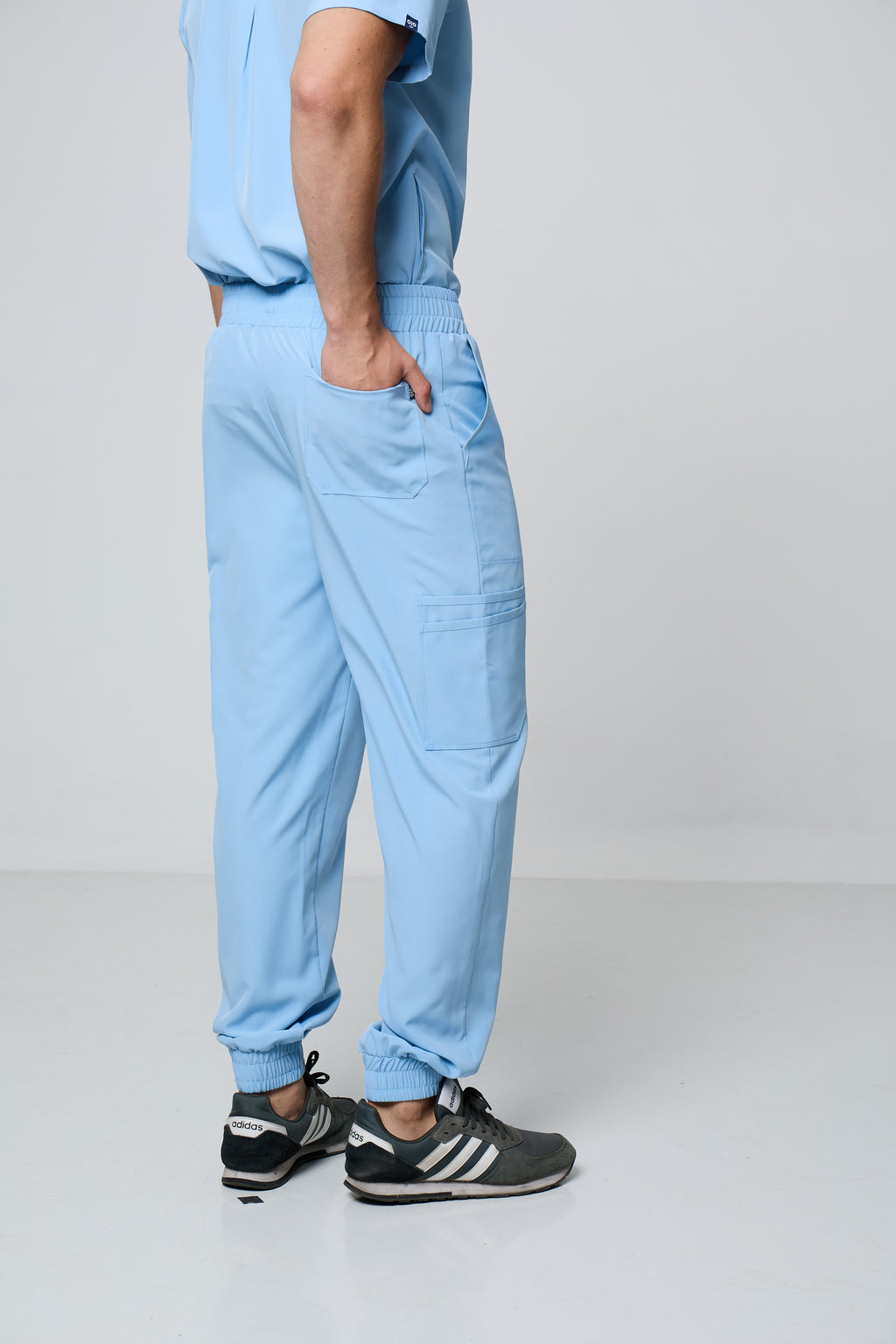 Filipina Cuello Mao Azul Claro