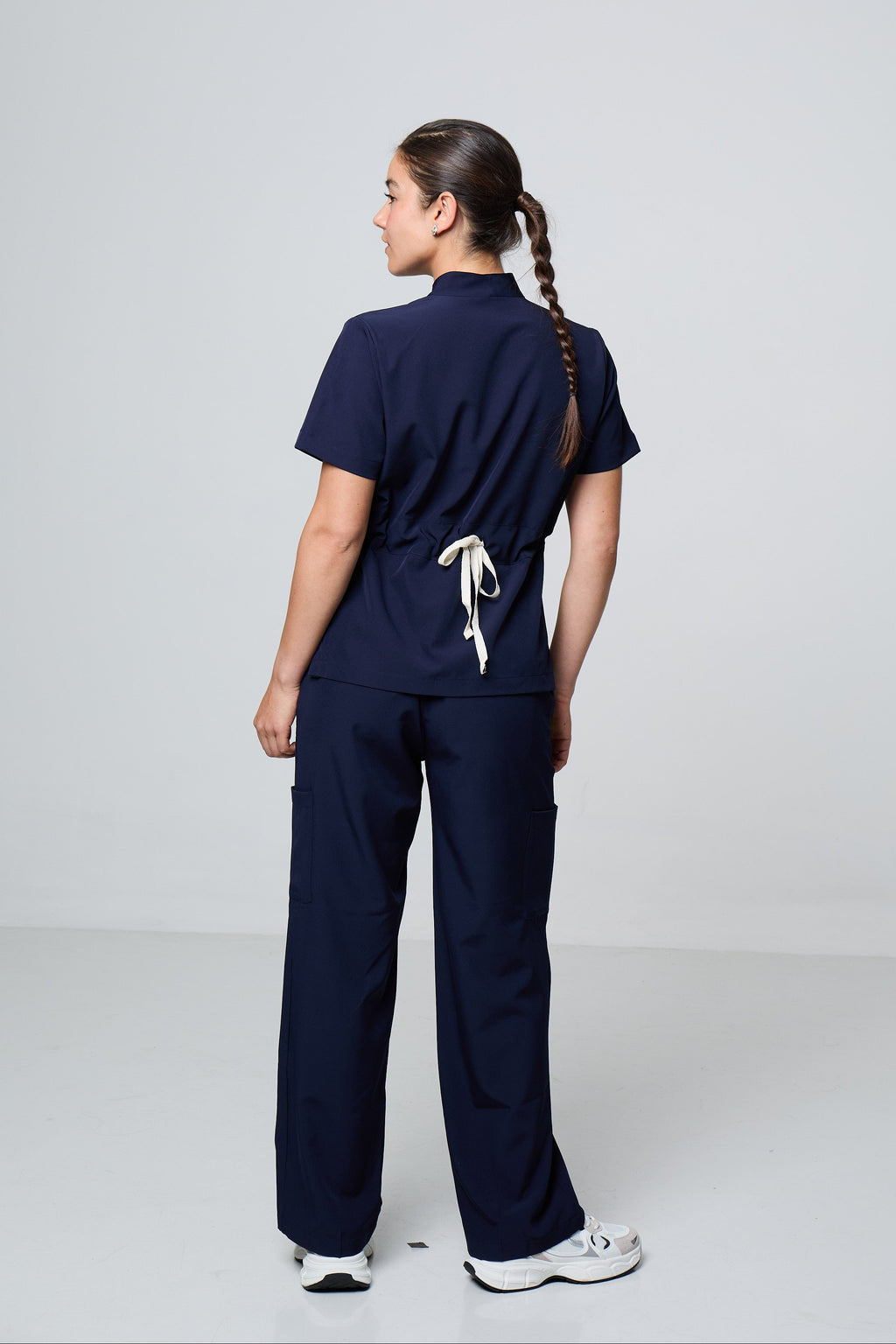 Filipina Cuello Mao Azul Marino