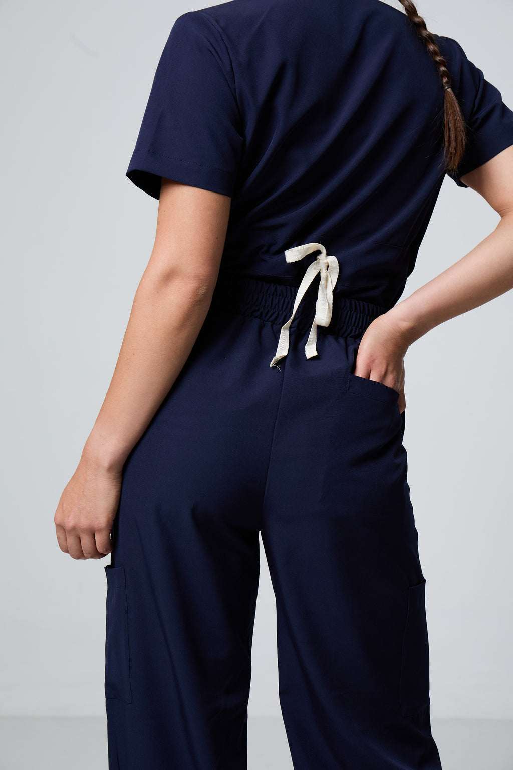 Filipina Cuello Mao Azul Marino